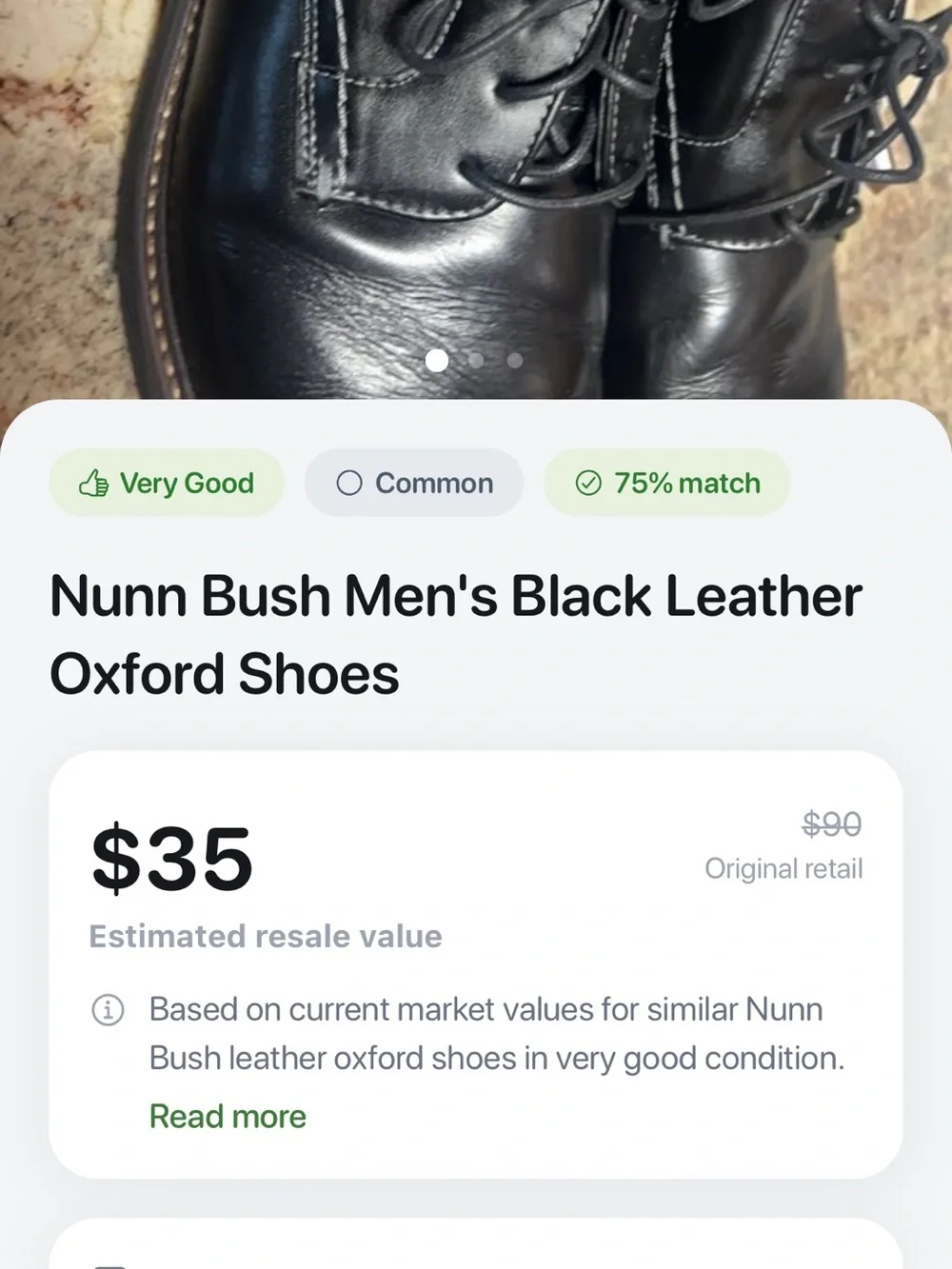 NWT Nunn Bush Comfort Gel Men's 10.5 Black Leather Lace-Up Dress Oxfords Shoes